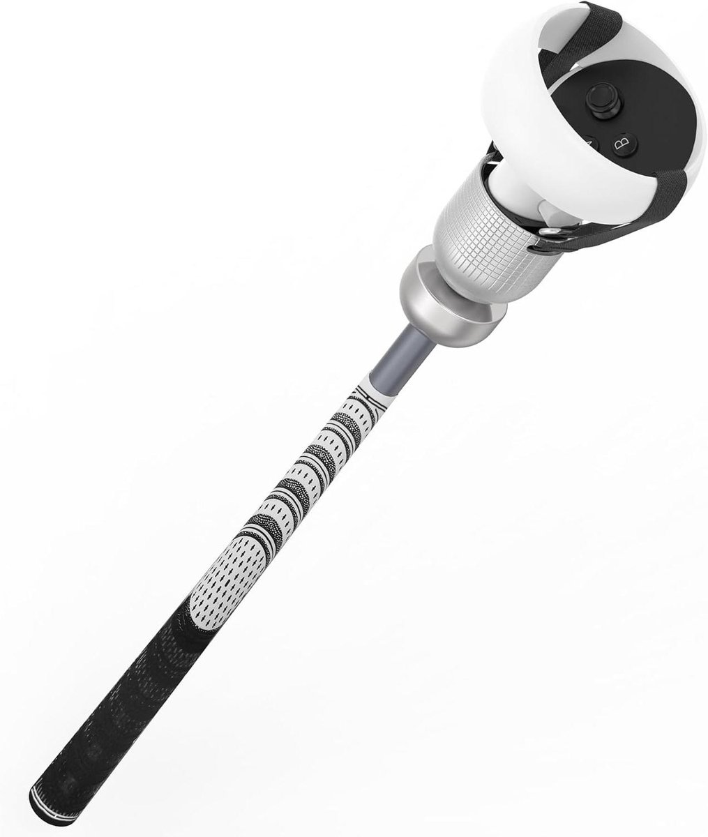 VR Golfclub Handvat - Golf Simulator Accessoire - Golf Gamen - Verstelbaar Gewicht - 41 cm - Zilver