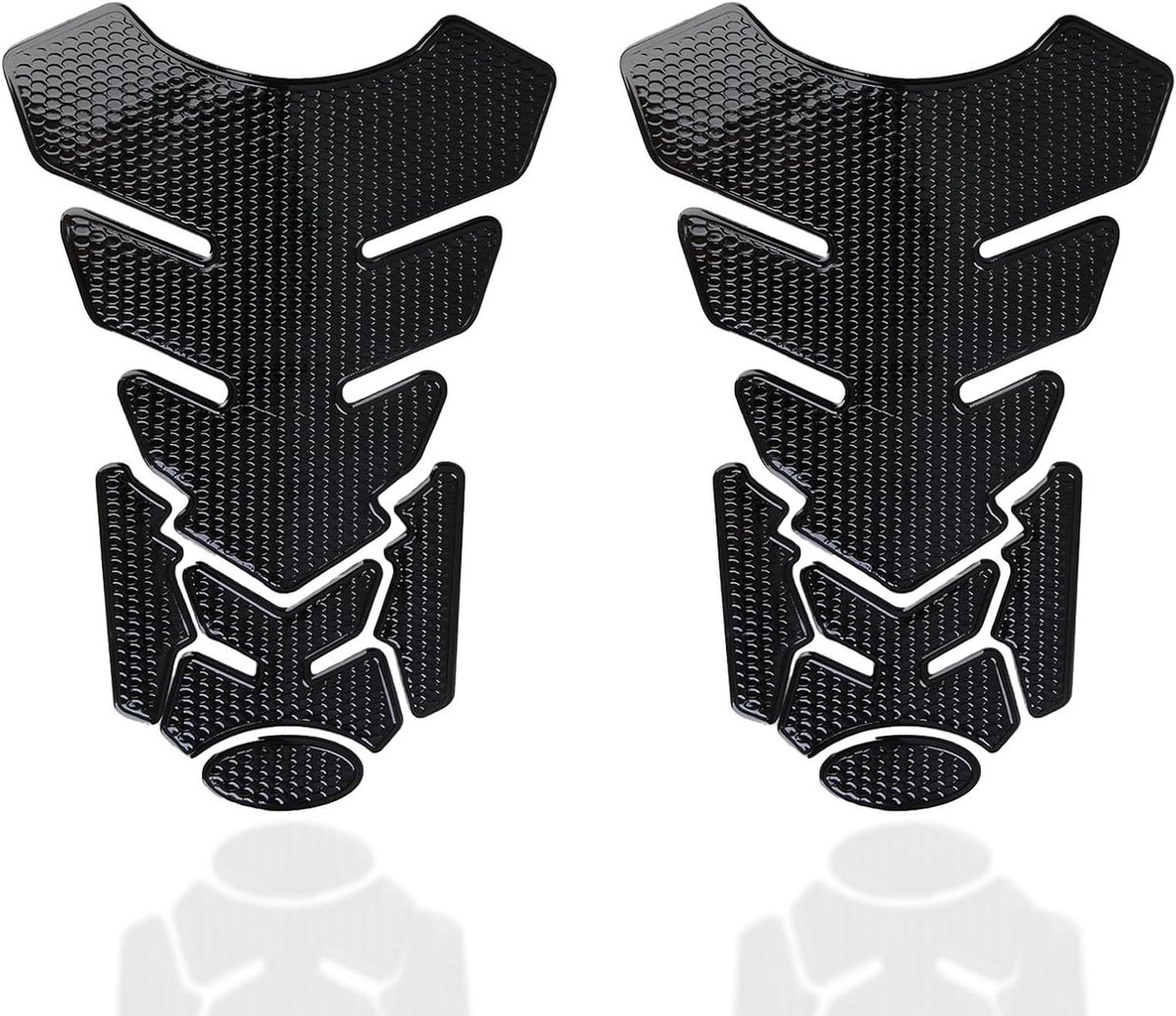 Tankpads Motorfiets - Tankstickers Motor - Lak Beschermen - 3D Carbon Look - 22 x 18 cm - Zwart