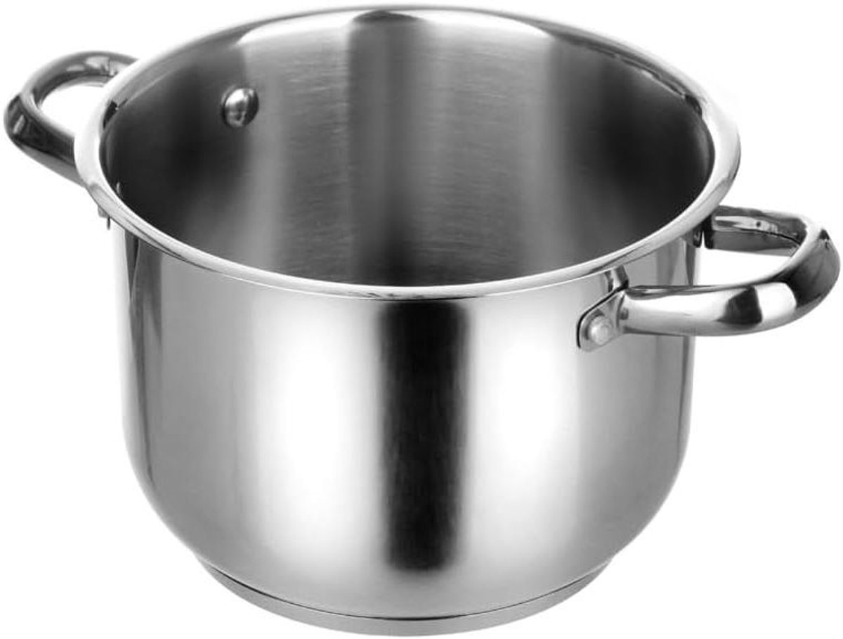 Roestvrijstalen Pan - Kookpan Steelpan - Koken en Opwarmen - Ingekapselde Bodem - 14 cm - Zilver