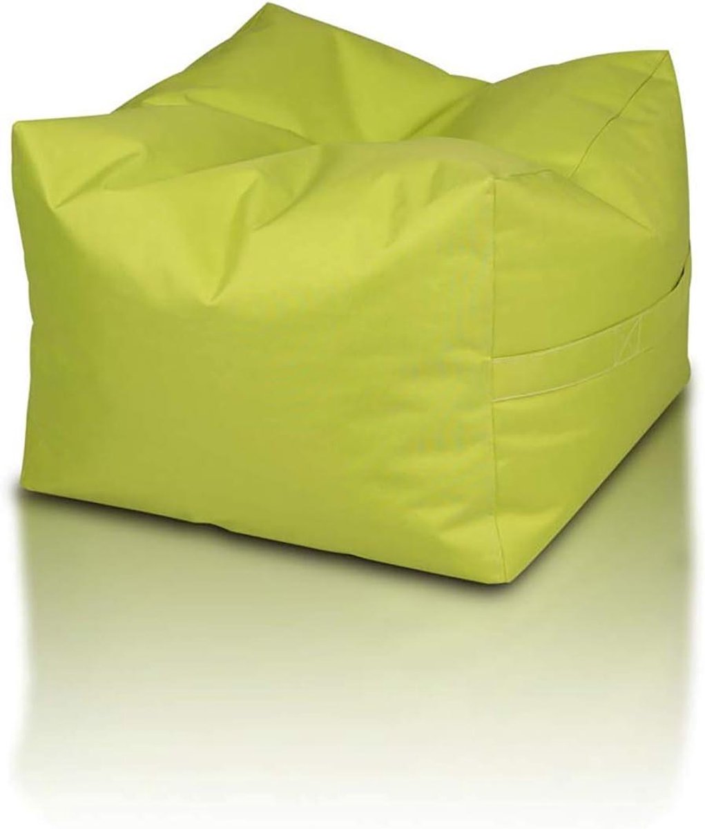 Ottomaanse Zitzak - Zitpoef Tuinpoef - Buiten Ontspannen - Waterdicht Polyester - 60 x 60 x 45 cm - Olijfgroen