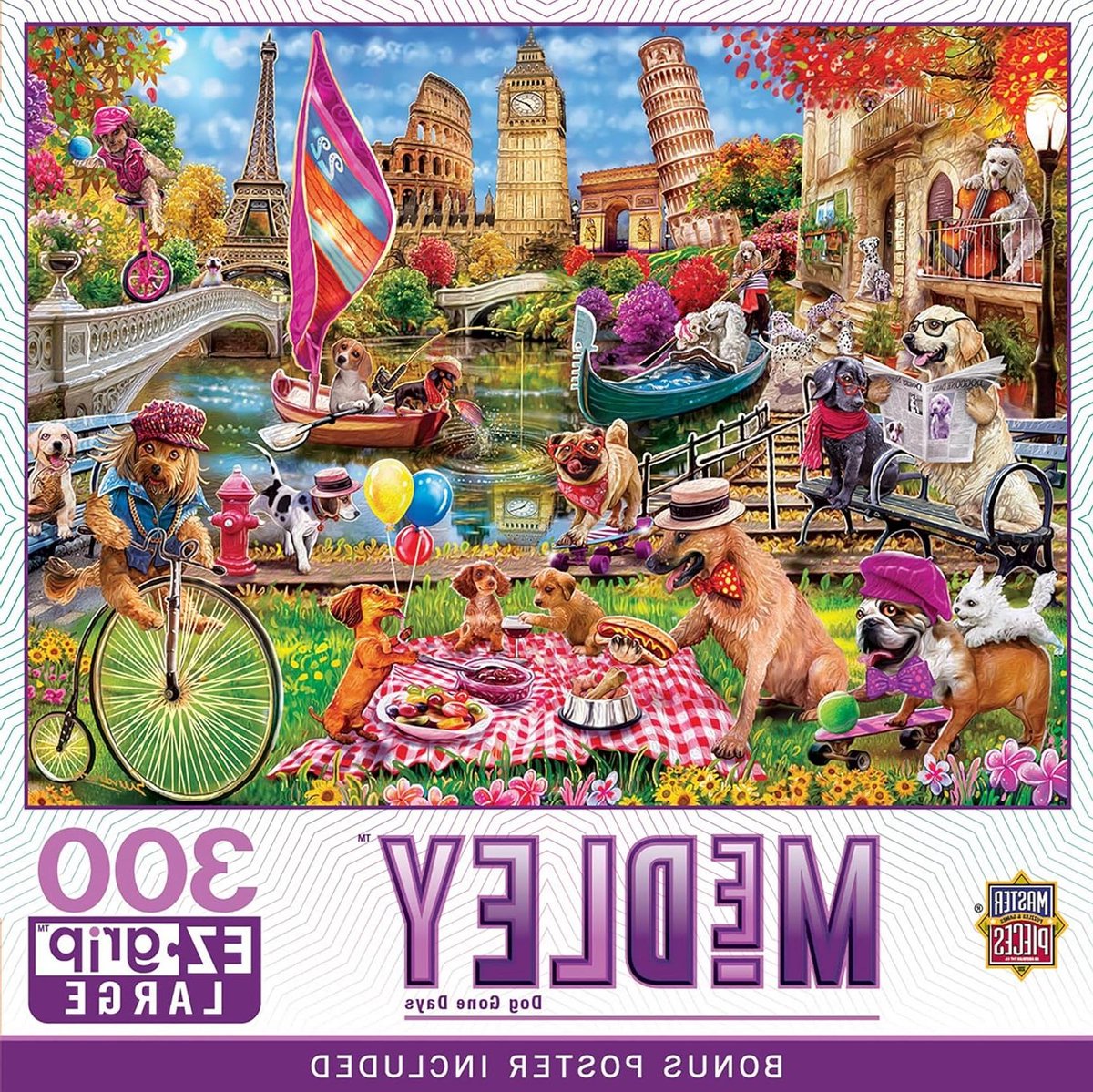 300 Stuk Legpuzzel EZ Grip - Hondenplezier - 45x60 cm