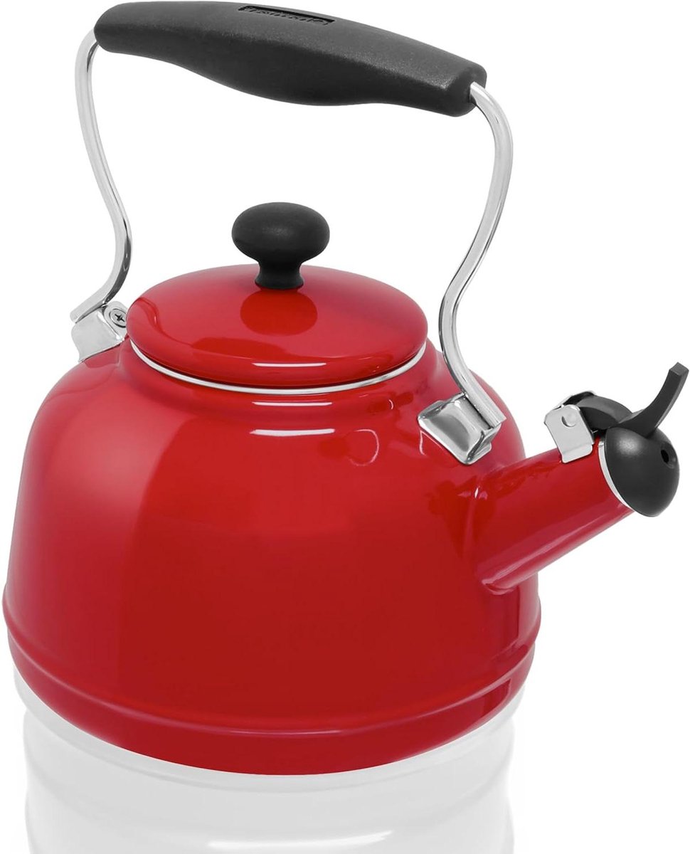 Gekleurde Waterkoker - Theepot Fluitketel - Water Koken - One-Piece Construction - 1.7 L - Rood