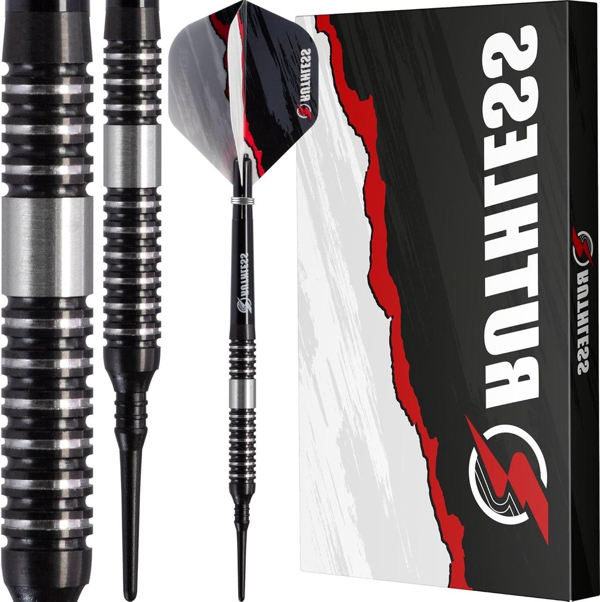 Soft Tip Darts - Wolfraam Darts - Precisie Werpen - 90% Zwart Titanium - 18g - Zwart