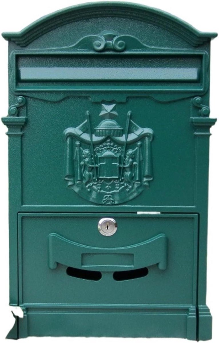 Brievenbus Wandmontage - Postbus Buiten - Post Ontvangen - Vintage Design - 102"L x 32"D x 162"H - Groen