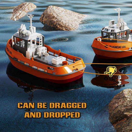 Op afstand bestuurbare boot - RC-boot - Speedboot - model boot van Merkloos — afbeelding 4