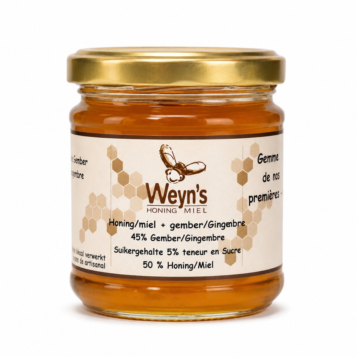 Honing met Gember - 250g - Weyn's - Immuun Booster helpt tegen griep en verkoudheid
