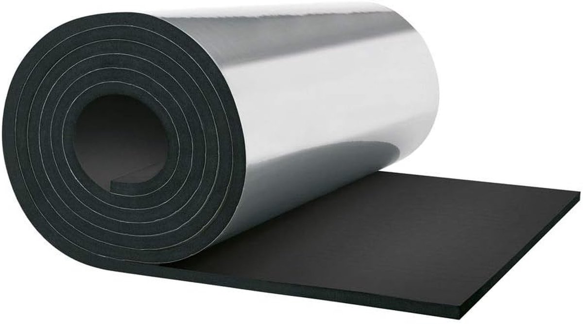 Rubberen Plaat - Isolatiemateriaal - Geluidsisolatie Aanbrengen - Zelfklevende Laag - 10 m² - Zwart