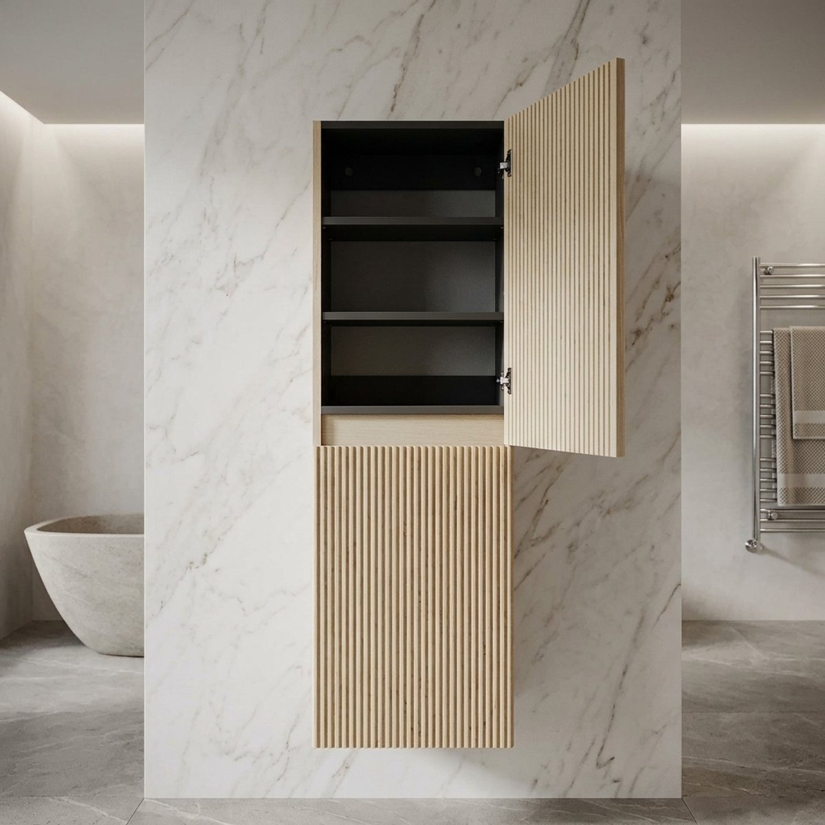 Kast - 35x25x110 cm - Goud - Novihome