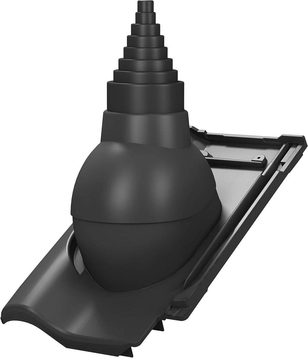 Dakdoorvoer Antenne - Dakdoorvoer voor Pannen - Dak Dicht Maken - Verstelbaar Antenne Opzetstuk - Ø19-90 mm - Antraciet