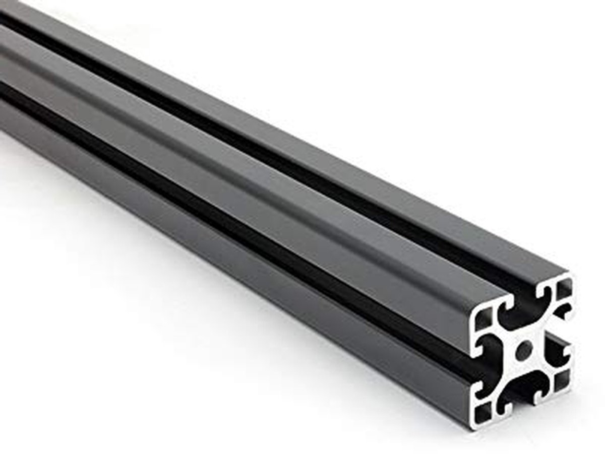 Aluminium profiel - Constructieprofiel I-type - Industriële toepassingen - Zwart geanodiseerd - 40x40mm groef 8 - Zwart