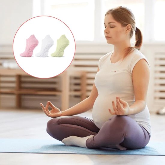 Sokken dames yoga pilates sokken antislip voor dames yoga pilates bars thuis ziekenhuis (35-40) — afbeelding 3