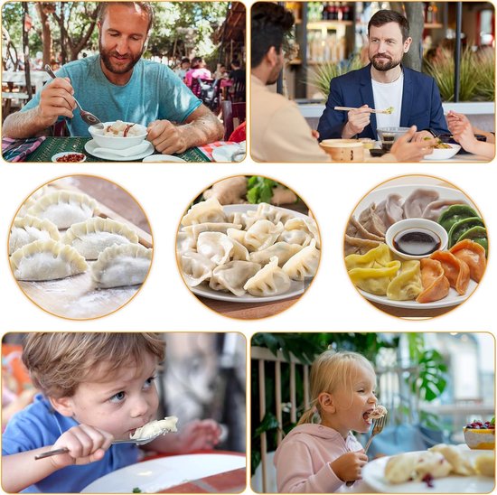 Dumplingmaker, roestvrij staal, 8 stuks, ravioli, uitsteekvormpjes, steekzakken, vormer, roestvrij staal, knoedels, raviolivormer, set voor keuken, gereedschap, knoedels, ravioli — afbeelding 5