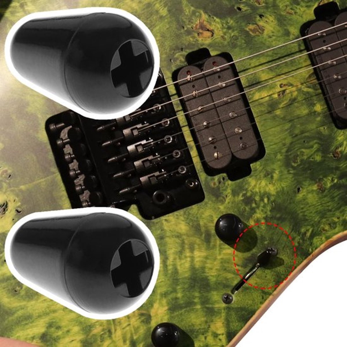 Store_8 - Gitaar Pickup Schakelaar - Schakelknop - Zwart - 5 Way