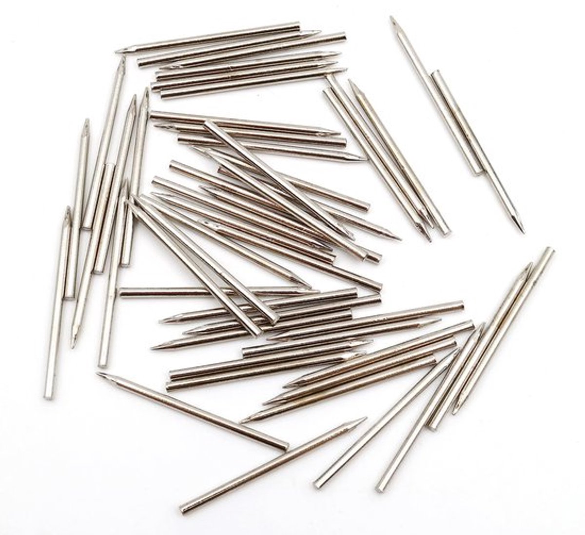 Store_8 - Stalen pennen - Vernikkeld staal - 50 stuks - 2,0 x 40 mm