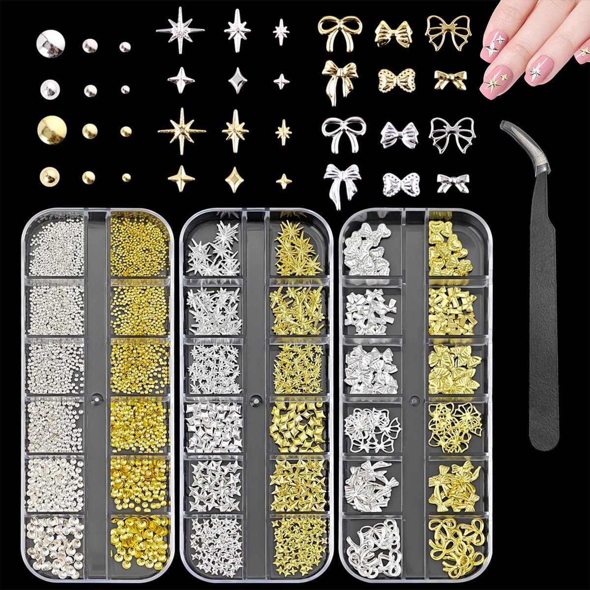 Strass-steentjes, nail art-versieringen, voor decoratie en doe-het-zelf-kunst