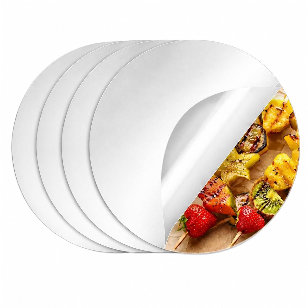 Spiegeldienbladen, 15 cm, voor tafeldecoratie, kaarsenhouder met platte spiegel, perfect voor bruiloften, feesten en decoraties