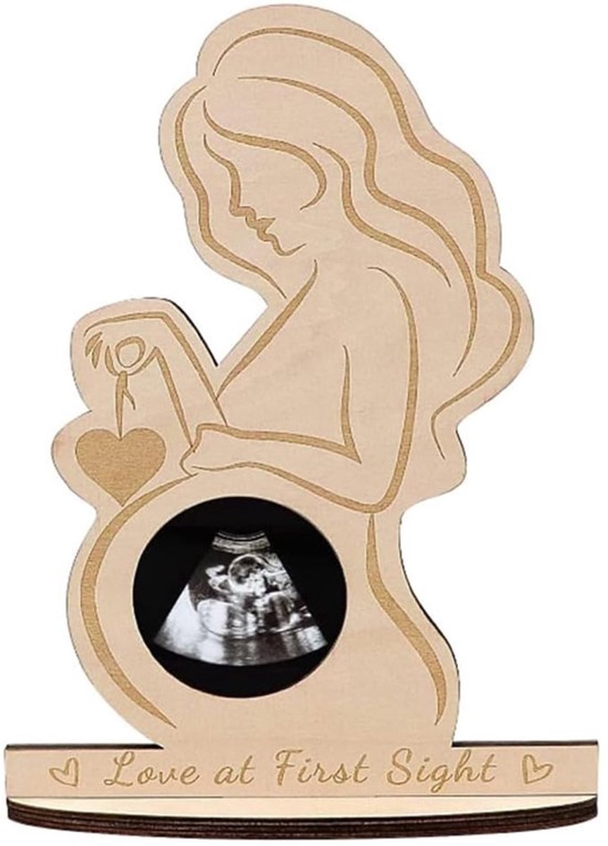Houten fotolijst zwangere moeder design
