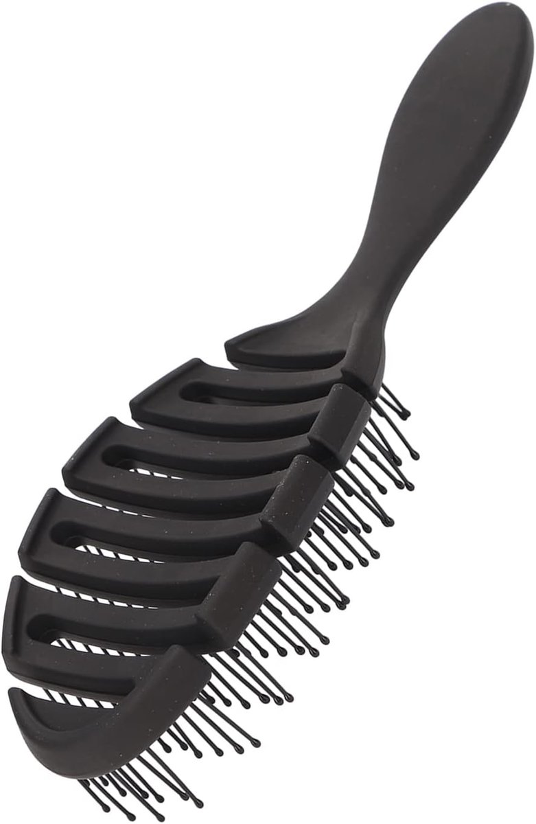 Haarborstel voor Heren, Ontwarrende Baardborstel voor Heren, Originele Elastische Zwarte Borstel voor Het Ontwarren van Haar, voor Thuis en in de Salon