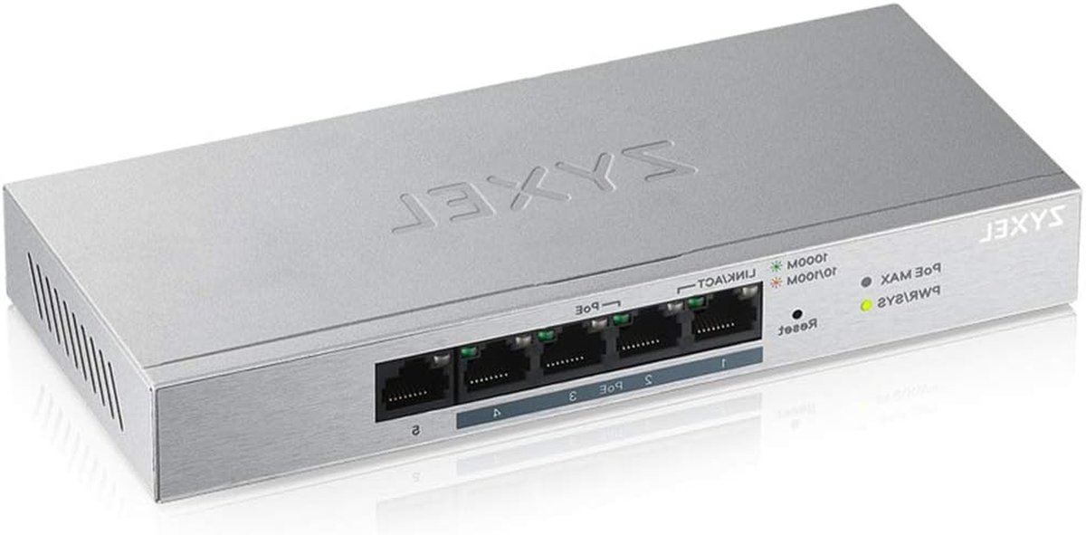 Gigabit Ethernet Switch - PoE Switch - Netwerk Uitbreiden - Web Managed - 5 Poorten - Zwart