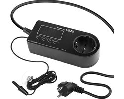 Thermostaat Socket - Temperatuurregelaar Hygrostaat - Terrarium Aquarium - Hoge Precisie ±1°C - 20.5 x 11.7 x 5.4 cm - Zwart