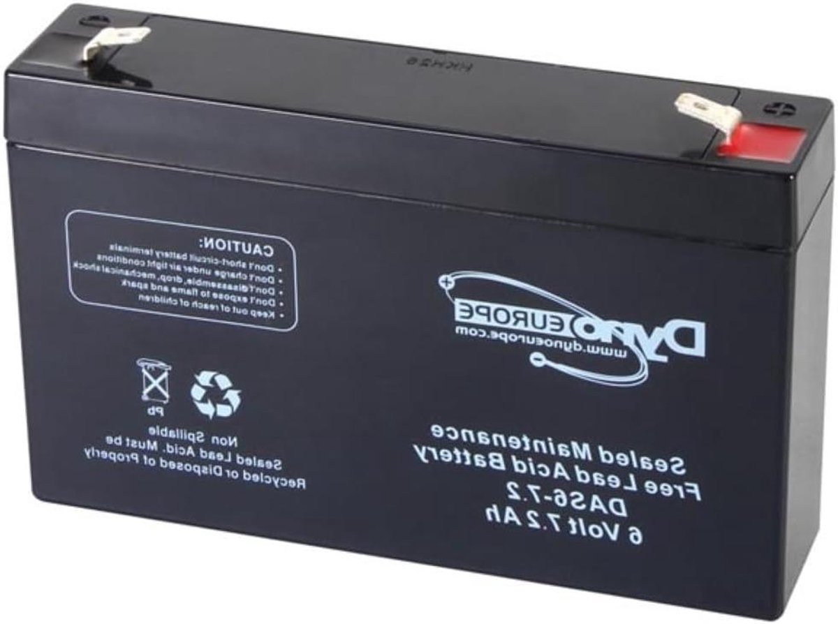 Loodzuur Accu - Oplaadbare Batterij - Veiligheidssystemen - Onderhoudsvrij - 150 x 34 x 100 mm - Zwart