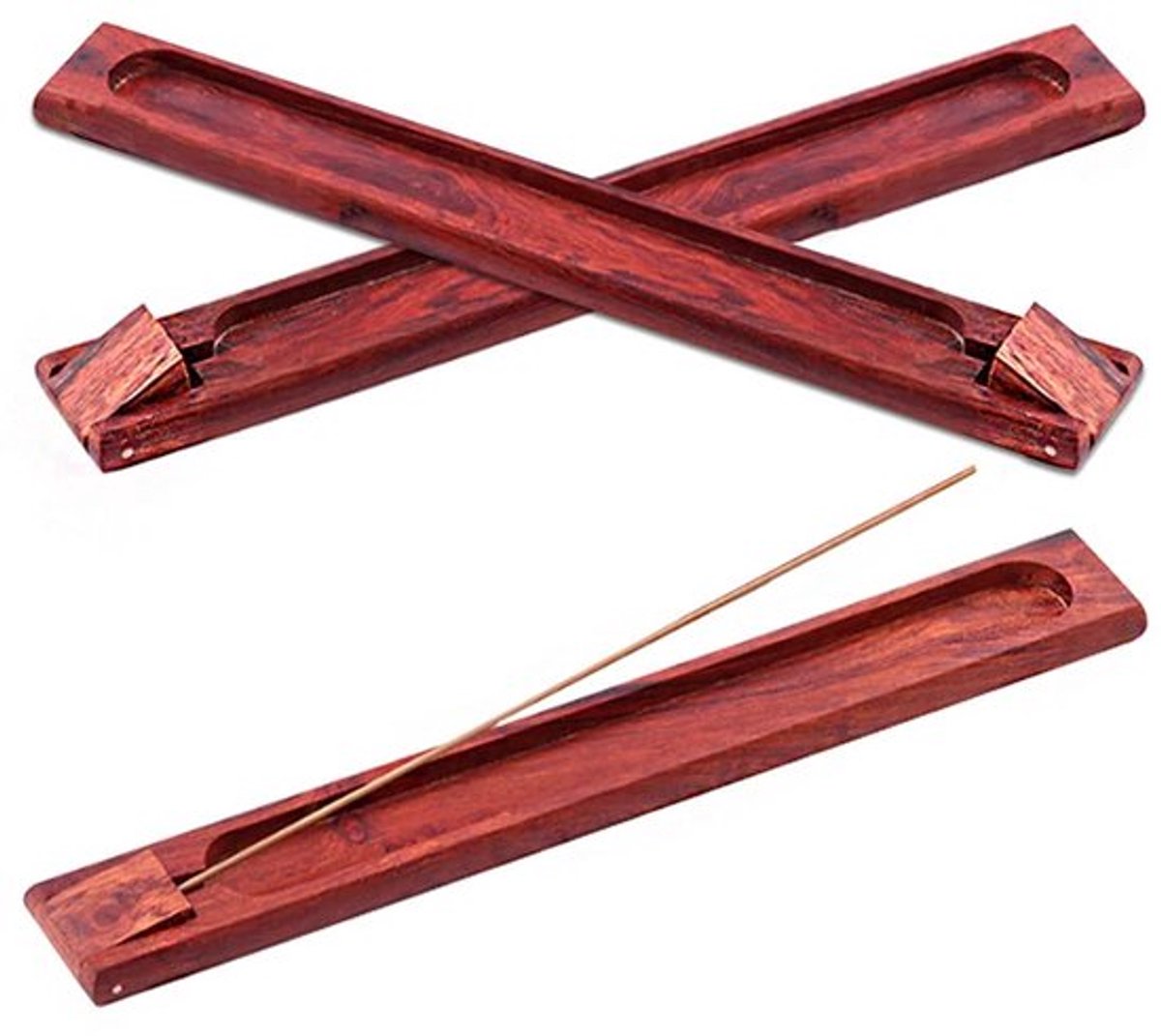 Wierookstokhouders, klassiek palissander, verstelbaar, 3 stukken