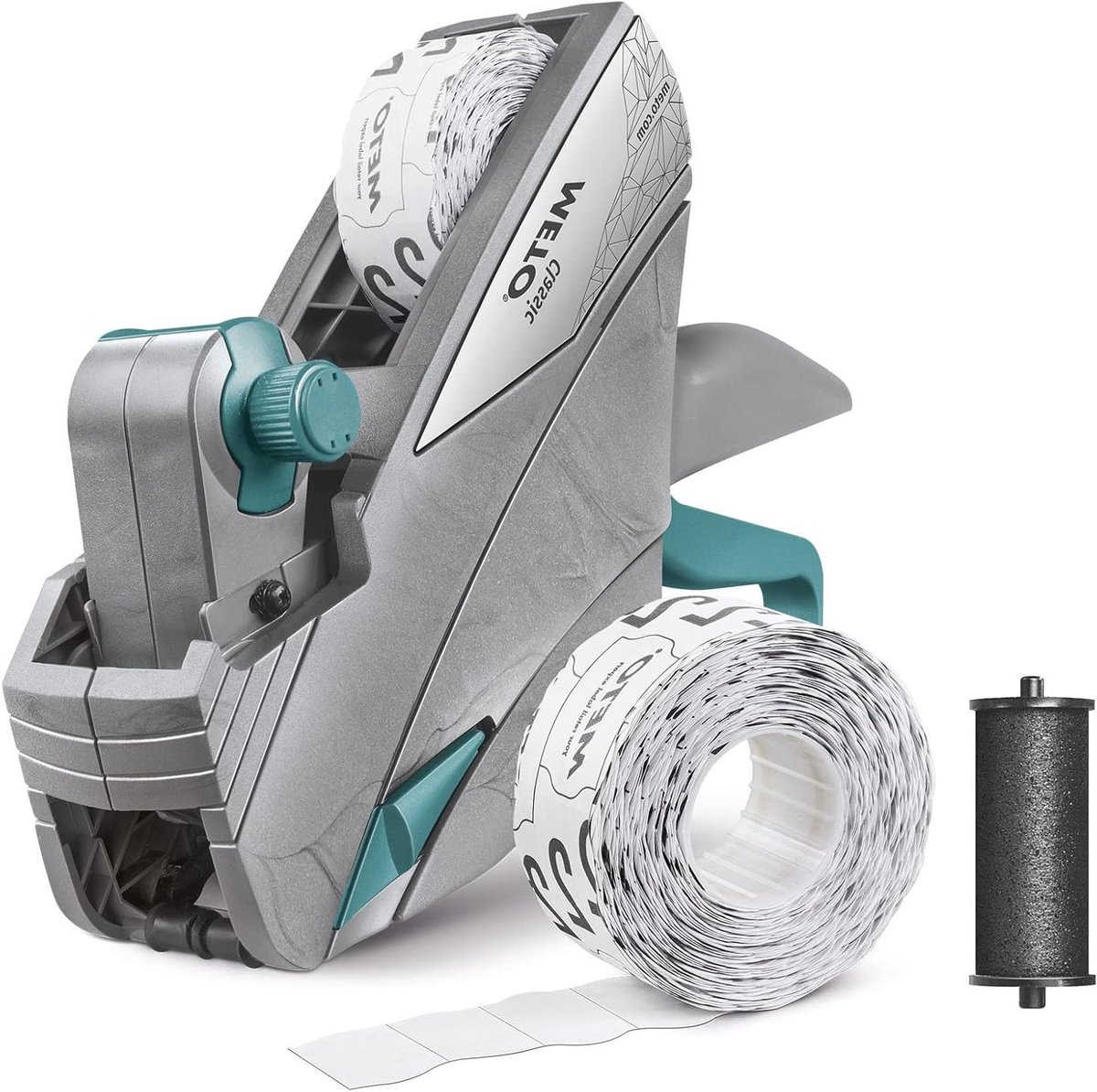 Prijstang Set - Etiketteerapparaat Labelmaker - Prijzen Aangeven - Ergonomisch Ontwerp - 6 Posities - Zilver Teal