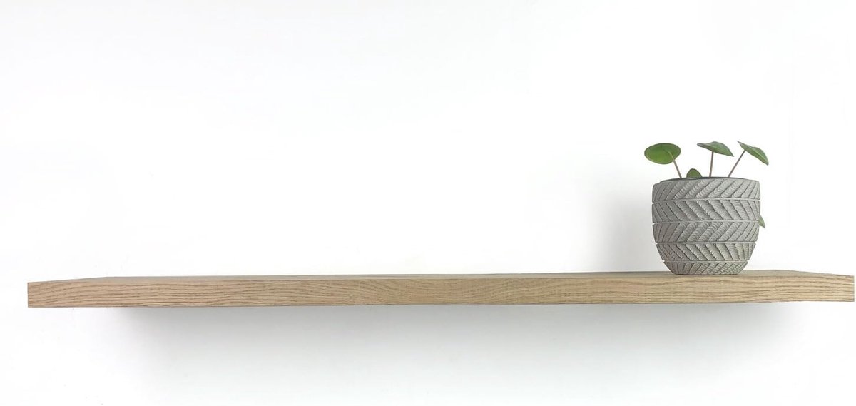 Zwevende wandplank 25mm mas. recht 170x24cm