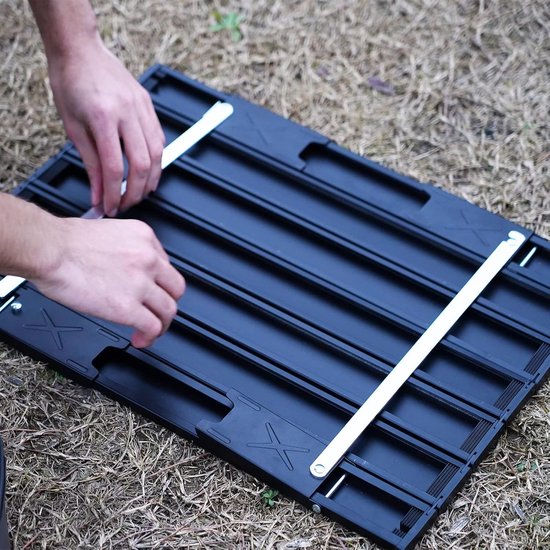 Klaptafel - Campingtafel - Mini-klaptafel voor buiten - 39,5x28x12,5cm - Sterk draagvermogen - Gemakkelijk op te bergen - Licht en gemakkelijk mee te nemen - Eschikt voor zelfrijdende reizen, kamperen in de open lucht, picknicken - Zwart van Merkloos — afbeelding 3