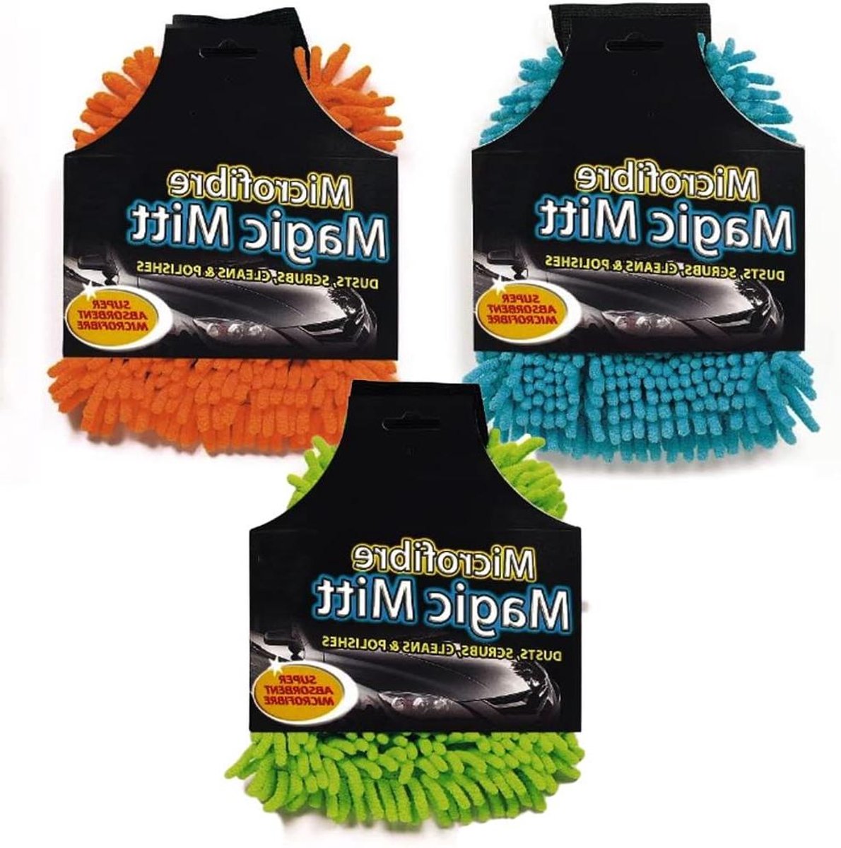 Autowashandschoen - Microvezel want - Auto reinigen - Dubbelzijdig ontwerp - 28 x 18 cm - Diverse kleuren