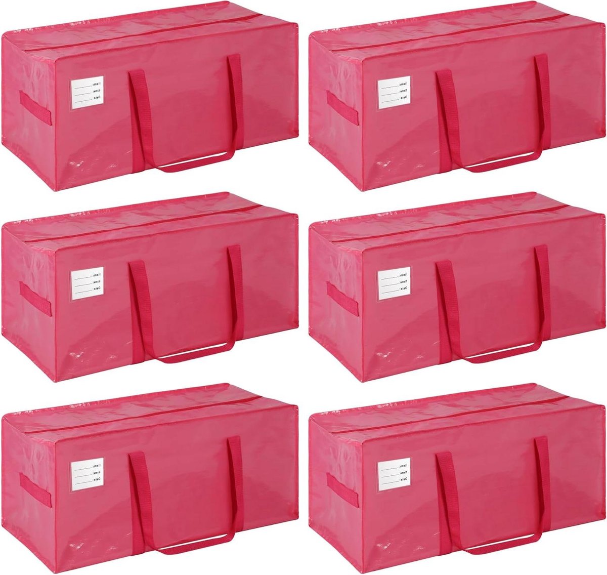 Verhuiszakken Set - Opbergzakken - Opslag en Transport - Waterdicht en Duurzaam - 6 Stuks - Roze