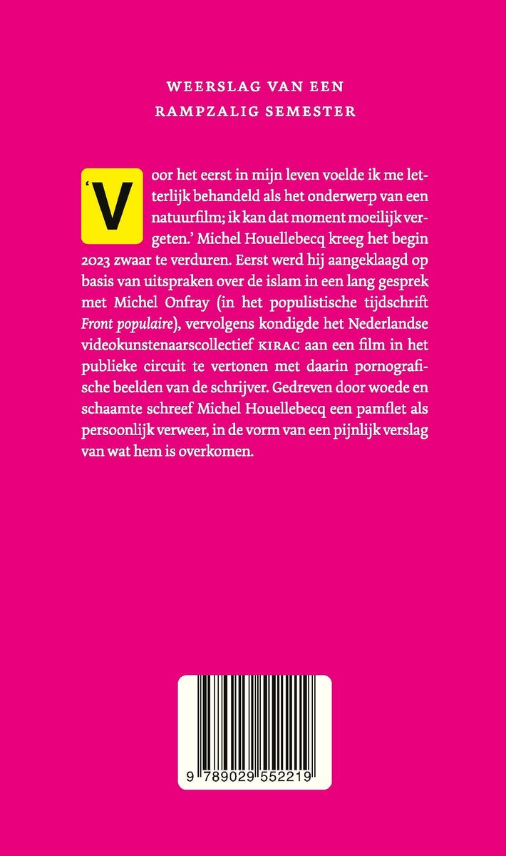 Boek met paarse kaft en tekst in wit, inclusief een verticale streepjescode.