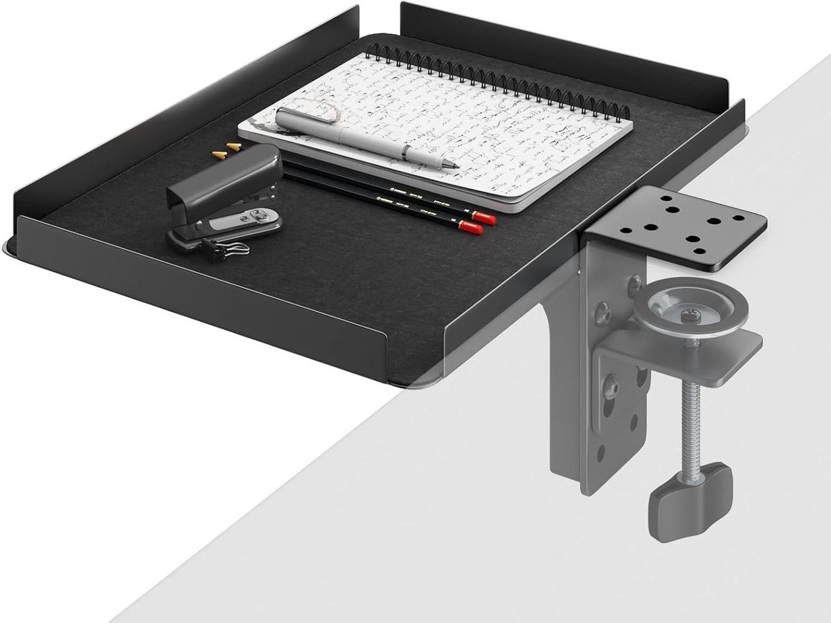 Bureau Lade - Vergroot Werkblad - Bureau Organisatie - Stevige Klembevestiging - 304x227cm - Zwart