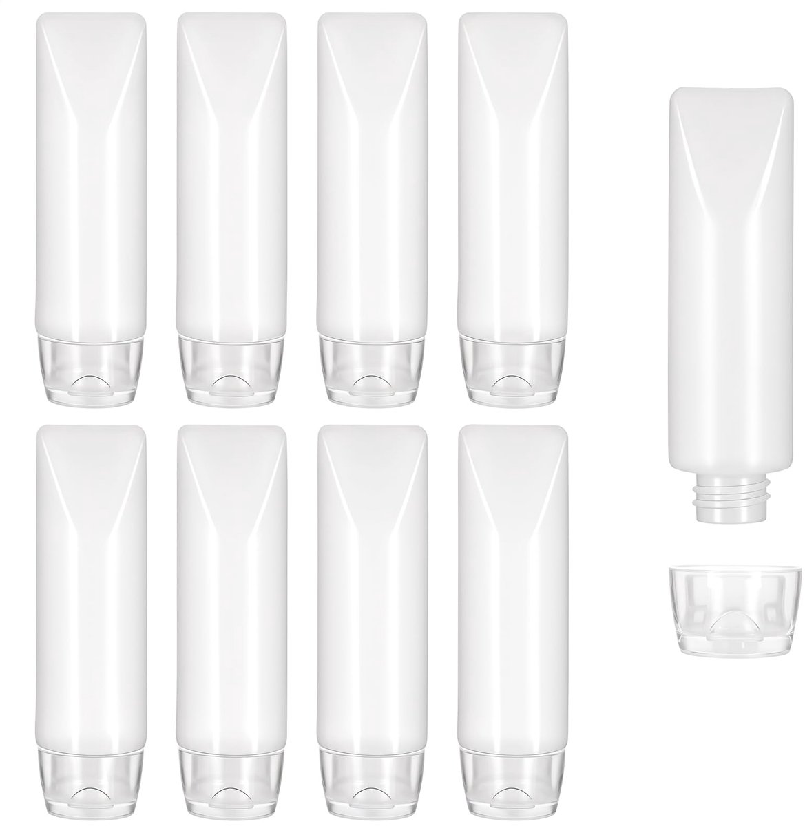 8 stuks reisformaat flessen 1 oz reizen knijpfles navulbare buisjes lekbestendig kleine knijpflessen voor toiletartikelen navulbare reisflessen reisbuizen voor make-up toiletartikelen cosmetische