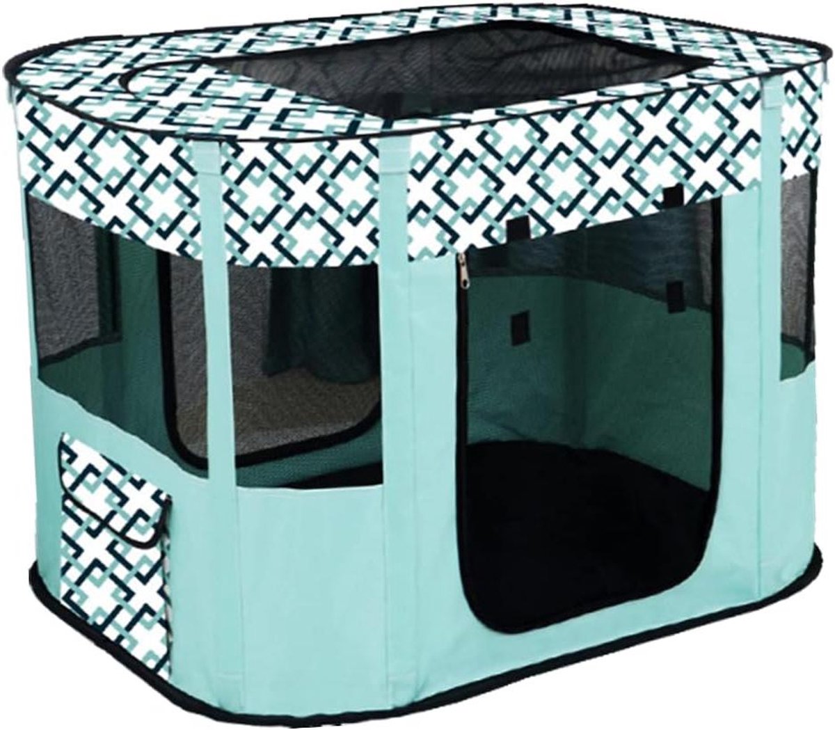 Huisdierenhek Opvouwbaar - Hondenmand Tent - Privéruimte Creëren - Scheurvast Oxford Weefsel - 70 x 50 cm - Lichtblauw