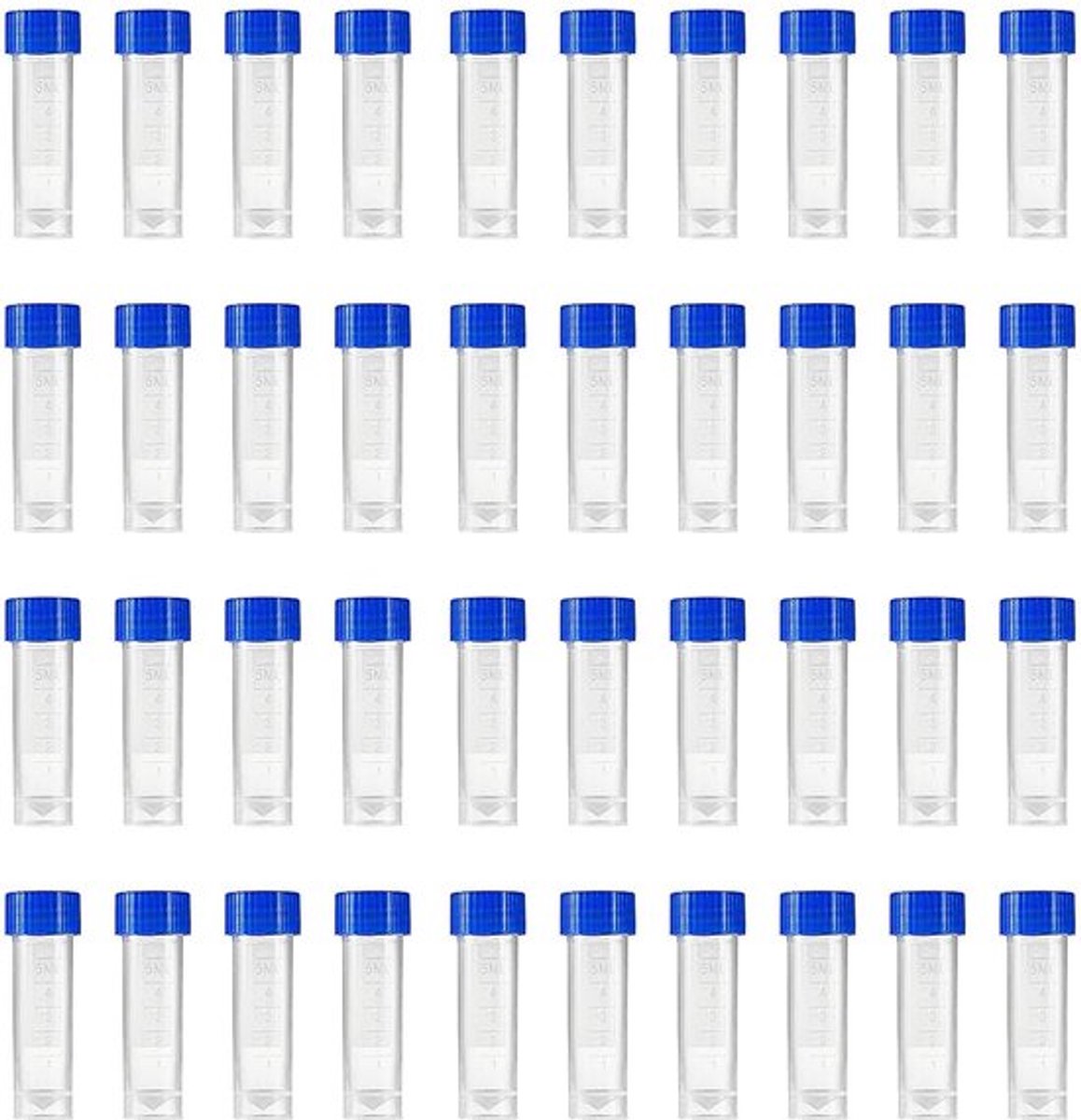 Dailygoods- Proefbuisjes 5Ml - 40 Stuks - Kunststof Cryobuisjes