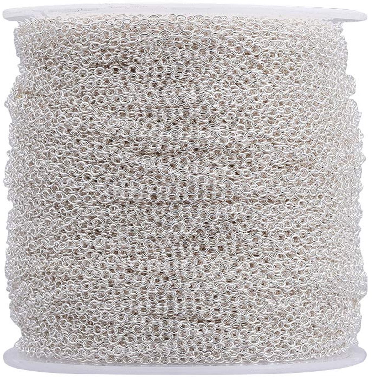 92 Meter Zilveren Kabel Ketting Link Curb Cross Kabel Ketting Ketting Voor Sieraden Accessoires DIY