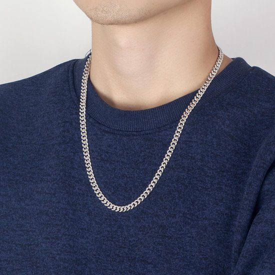 Cubaanse halsketting, dun, breed, 3 mm, 4 mm, 5 mm, 925 sterling zilver, Cubaanse ketting, fijne schakels, rok, punk, hiphop, Miami, cadeau, sieraden, feest, verjaardag, voor heren en dames — afbeelding 2