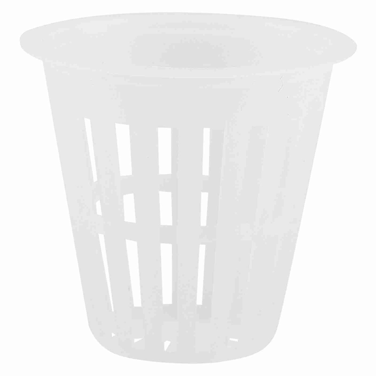 Set van 10 stuks plantenbakken, potten, kunststof tuinnet, emmer, mand voor hydrocultuur, tuin, balkon, planten (wit)