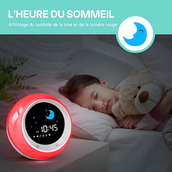 Kinderwekker - Digitale Wekker Slaapkamer - Slaaptrainer Kinderen - Cadeau — afbeelding 5