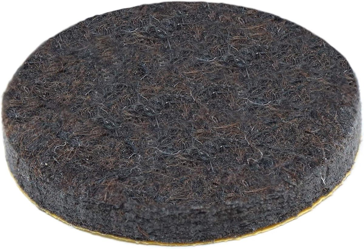 16x Ronde Zelfklevende Viltglijders 34mm Bruin - Stoelglijders voor Parket, Laminaat en Tegels - 5.5mm Dikke Vloerbeschermers