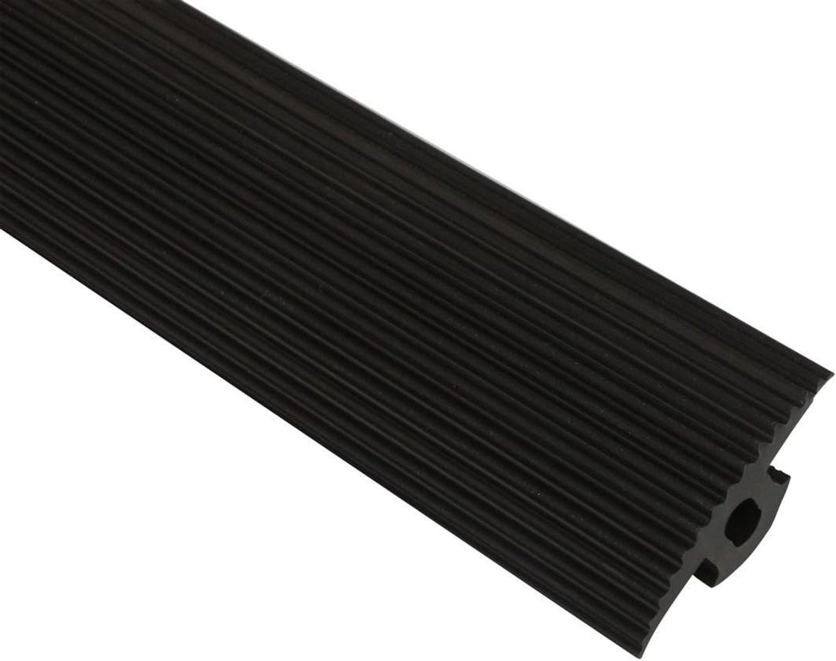 Afdekprofiel Zwart NBR Rubber voor Groef 8 (32x4 mm), 20 Meter