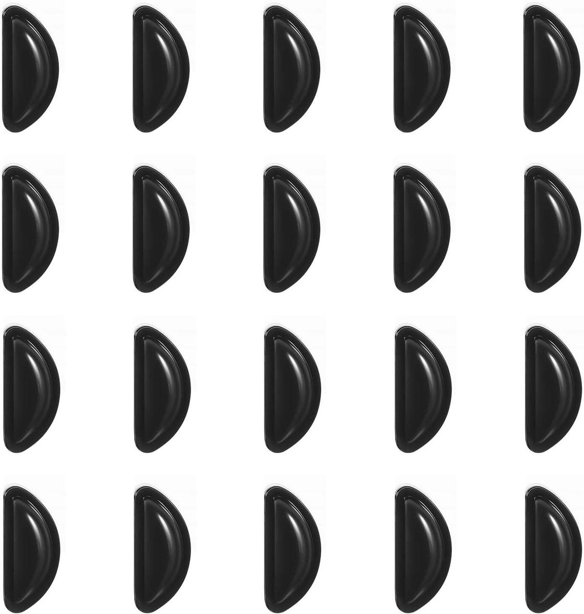 Bril Neuspads - Zelfklevende Pads - Bril Comfort - Zelfklevend Siliconen - 10 Paar - Zwart