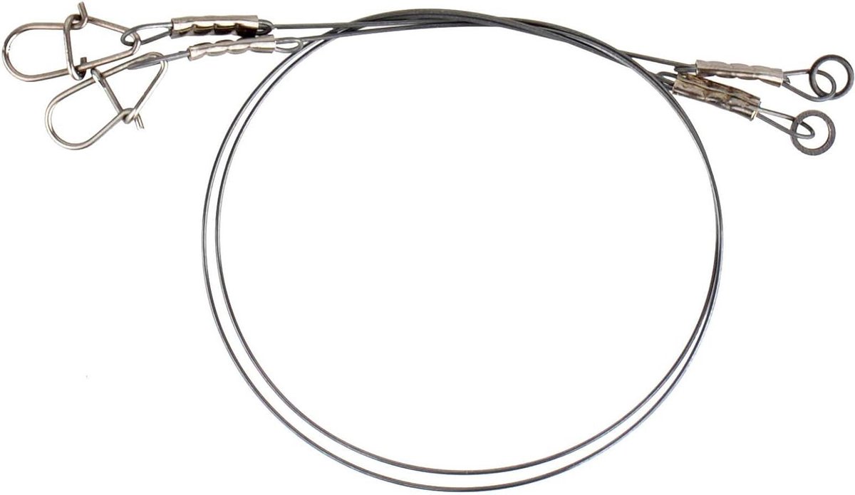 Titanium Voorvak - Jerkbait Leader - Vissen met Jerkbait - Titanium Draad - 30 cm 25 kg - Zwart