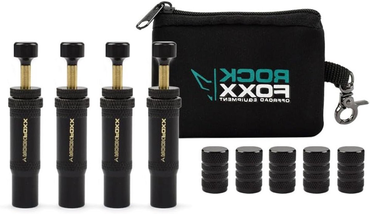 Bandenspanningsventielen Set - Automatische Ontladers - Offroad Banden - Instelbaar Bereik - 4 Stuks - Zilver