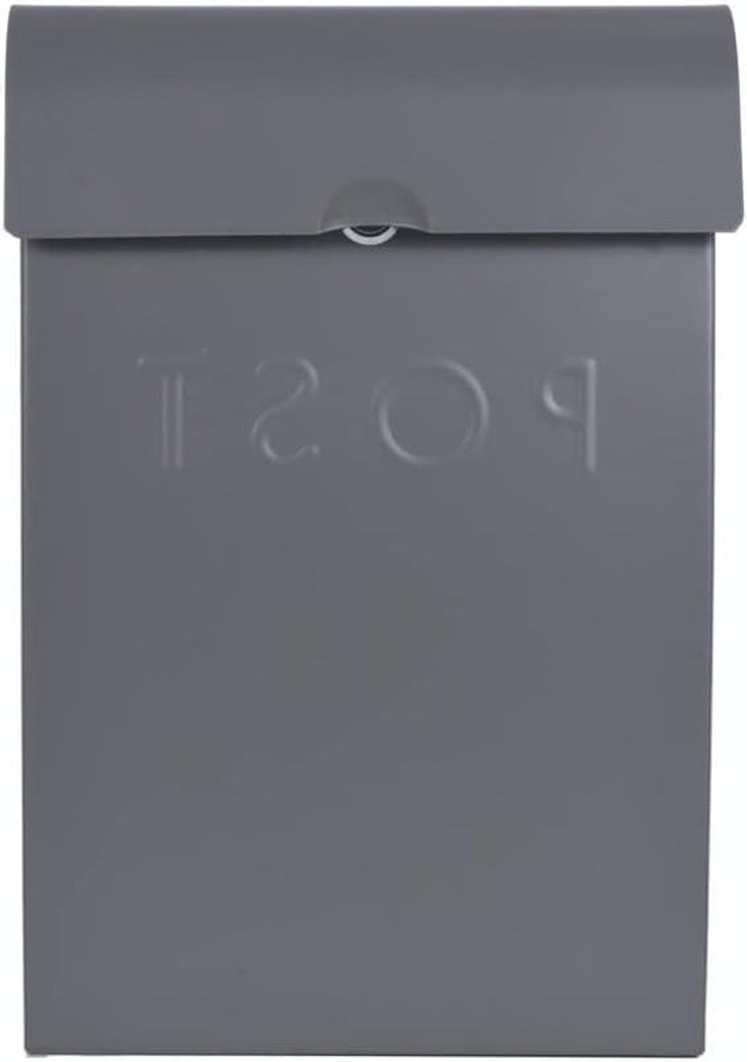 Brievenbus met slot - Postbak Enveloppenbak - Post Ontvangen - Poedercoating staal - 37x25x9 cm - Antracietgrijs