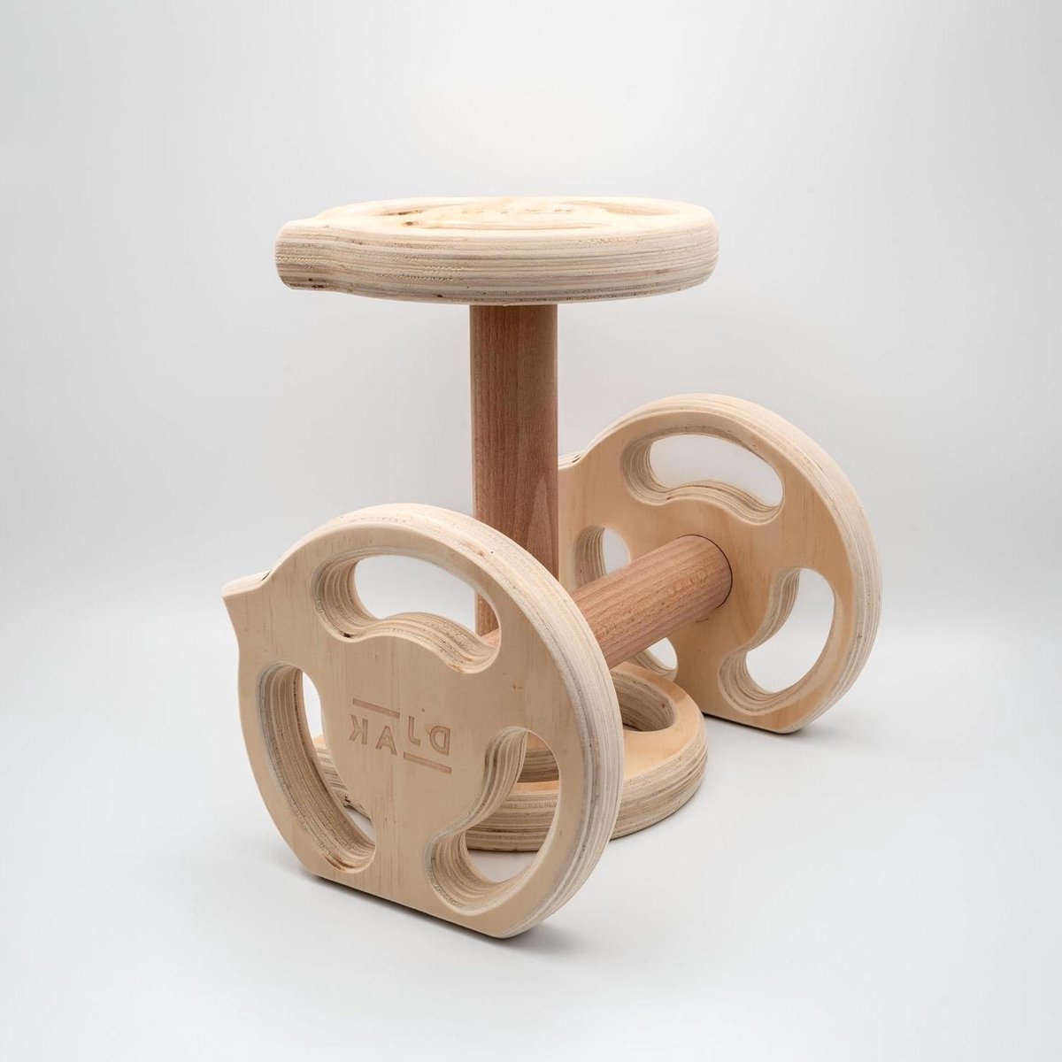 Houten Parallettes - Krachtstangen - Kracht Training - Natuurlijk Hout - 18.54 x 16.26 cm - Houtkleur