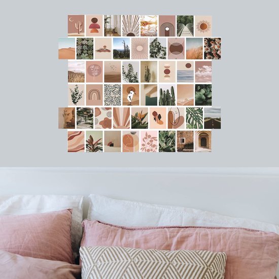 Posters Deense Pastel, 10x15cm Esthetische Deense Pastel Kamer Decor Posters Esthetische Posters voor Slaapkamer Eetkamer Slaapzaal Muur Decor (Bruin) — afbeelding 3