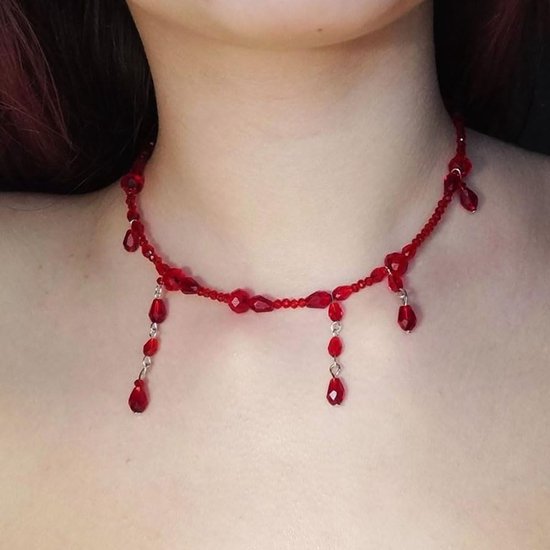 Parelketting met Bloeddruppel Kwast Kettingen voor Halloween — afbeelding 5