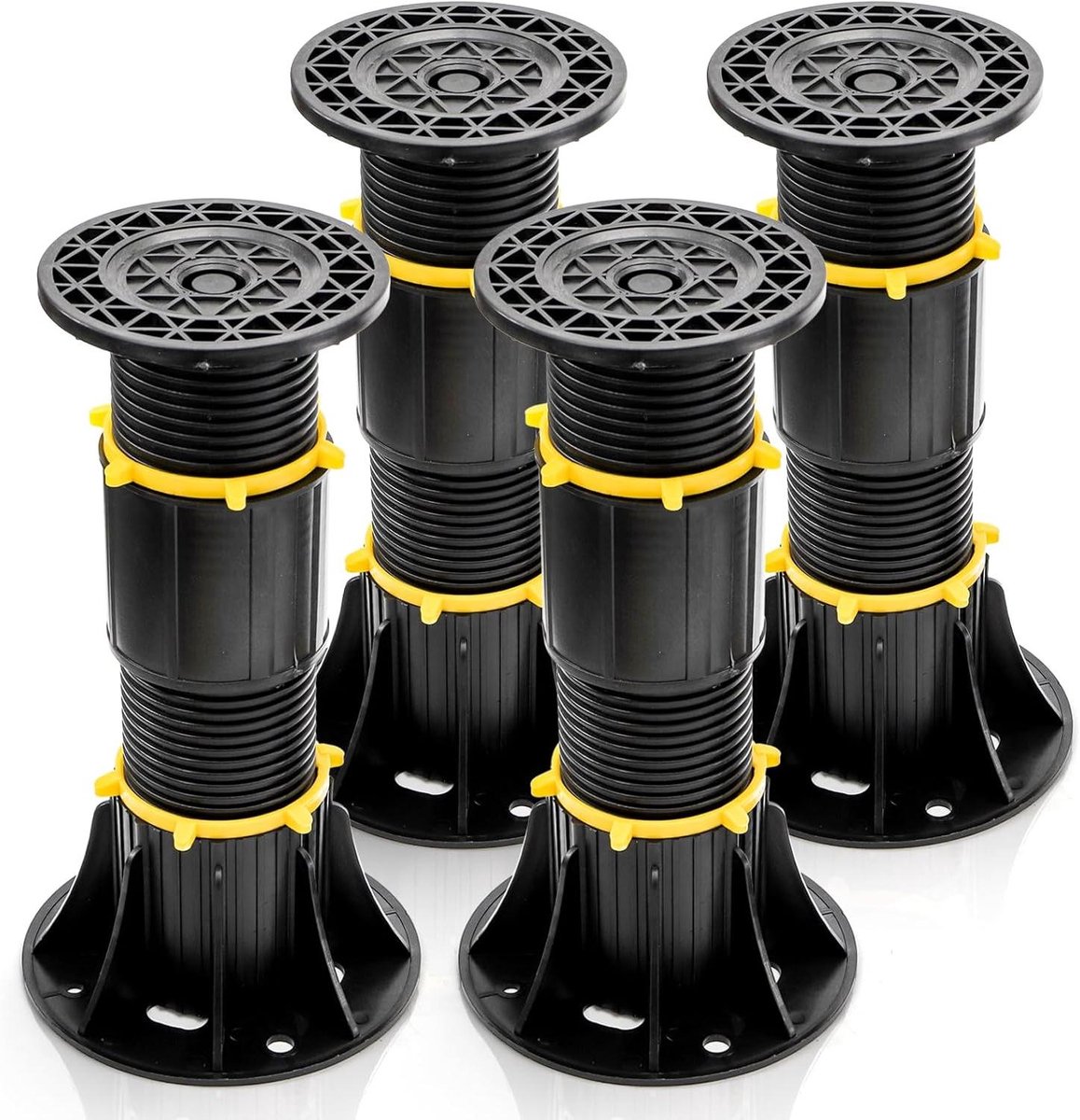 Bedsteunpoten Set - Bedversterking Onderdelen - Meubels Stabiliseren - Verstelbare Hoogte - 20-33 cm - Zwart